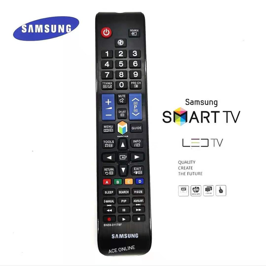 SAMSUNG LCD / LED / SMART TV Remote Control BN59-01178F Compatible With ...