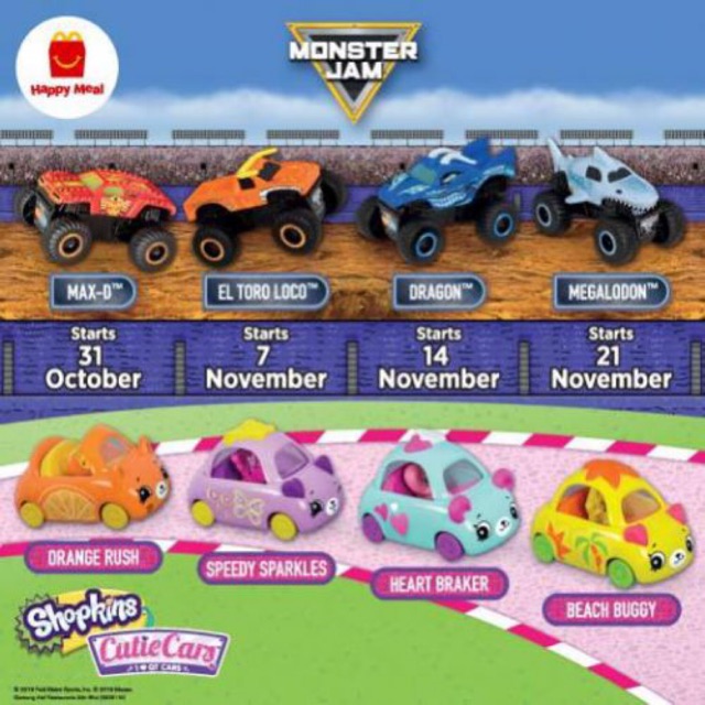 Mcdonald s Happy Meal Monster Jam 2019 Shopee Malaysia
