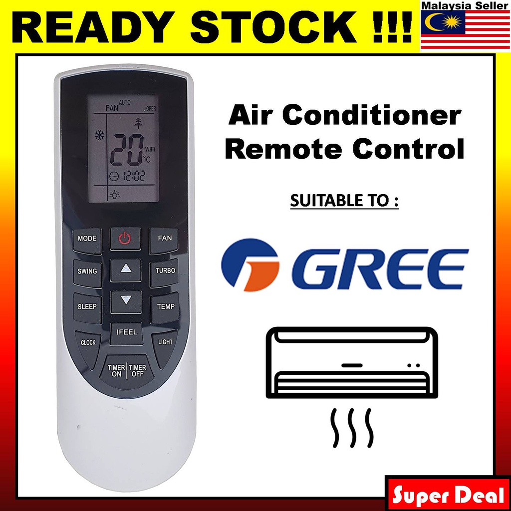GREE Air Cond Aircond Air Conditioner Remote Control Replacement