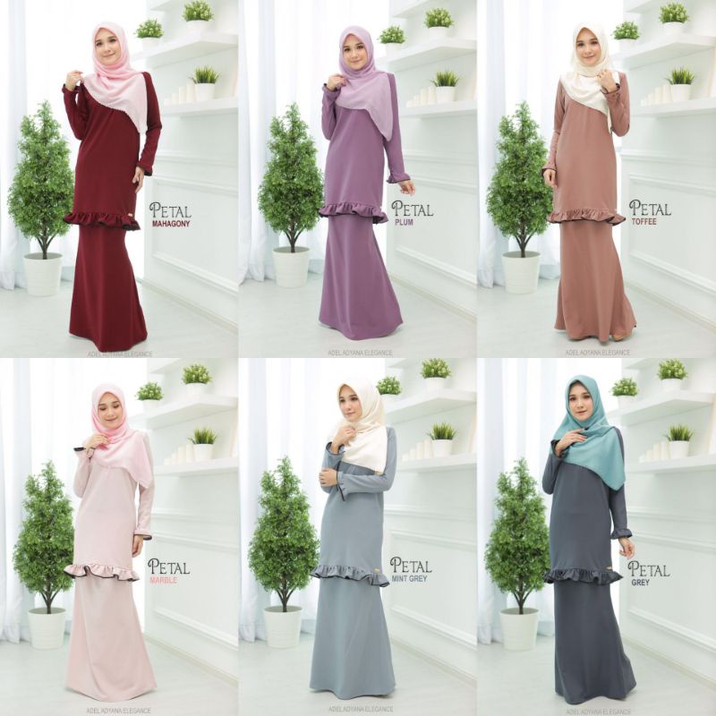 Baju Kurung PETAL [ READY STOCK ] Baju Kurung Moden Ironless Baju
