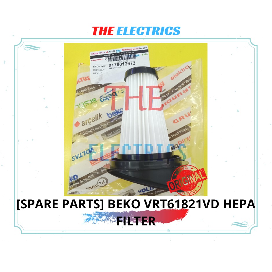 [SPARE PARTS] BEKO ORIGINAL HEPA FILTER FOR STICK VACUUM VRT61821 / VRT