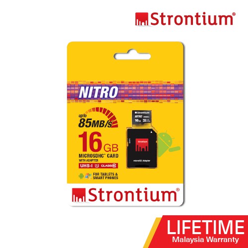 Strontium Nitro Micro SD Card with Adapter 16GB | Shopee Malaysia