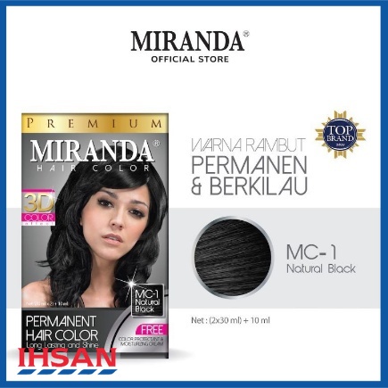 MC1-BLACK PEWARNA RAMBUT MIRANDA (HALAL & TELUS AIR) 30Ml | Shopee Malaysia