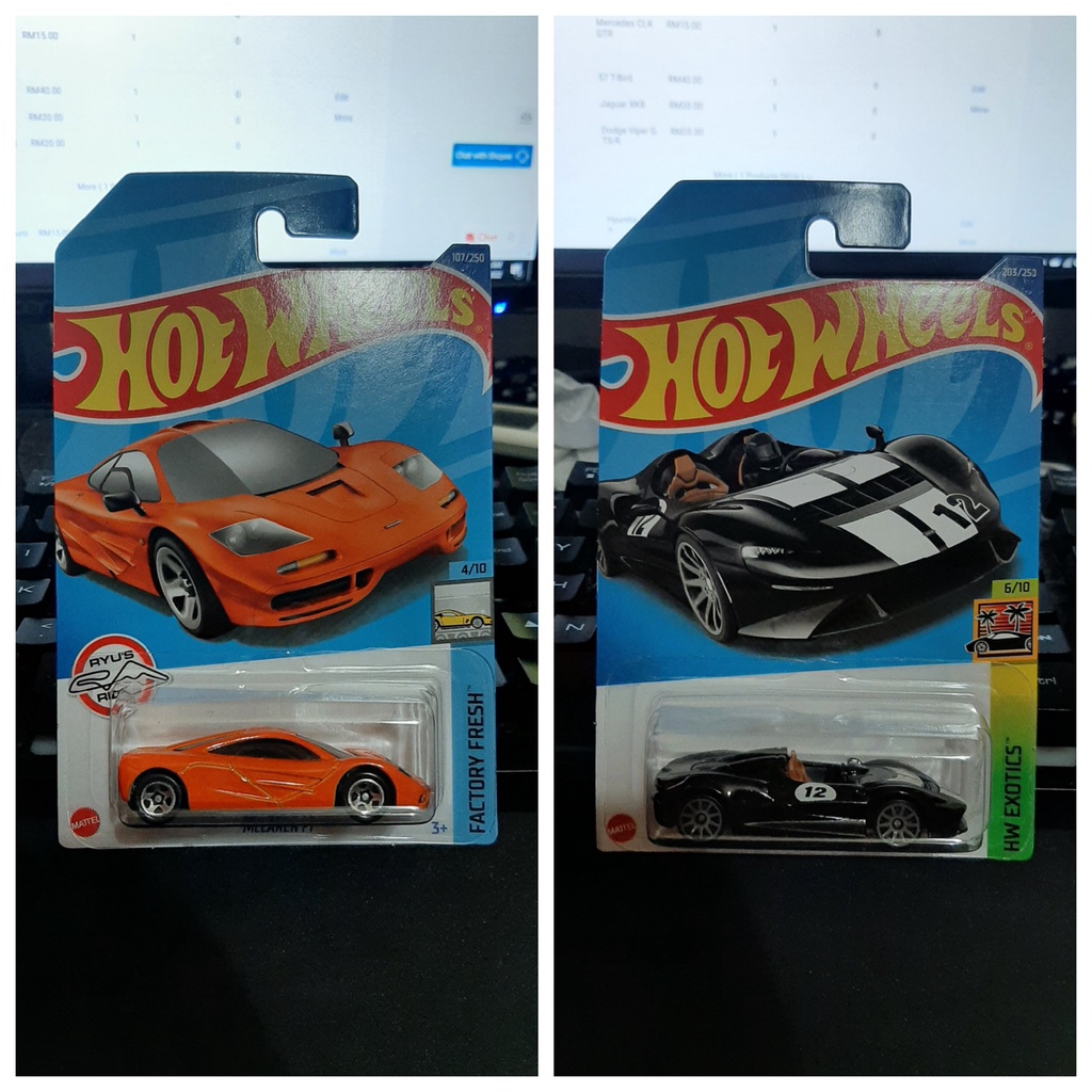 Hot Wheels 2022 #203 HW Exotics McLaren Elva Blu - Modellino 1:64 Nuovo