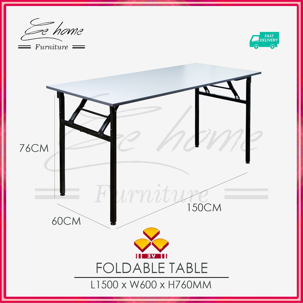 EE HOME Folding Banquet Table Folding Table Meja Lipat Office Table ...