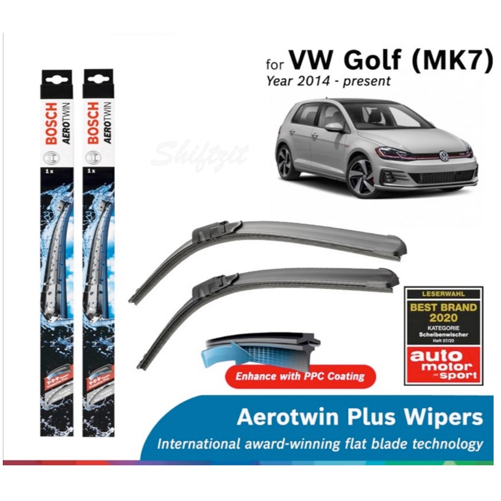 Bosch Aerotwin Plus Multi Clip Wiper Set for Volkswagen Golf MK7 (26