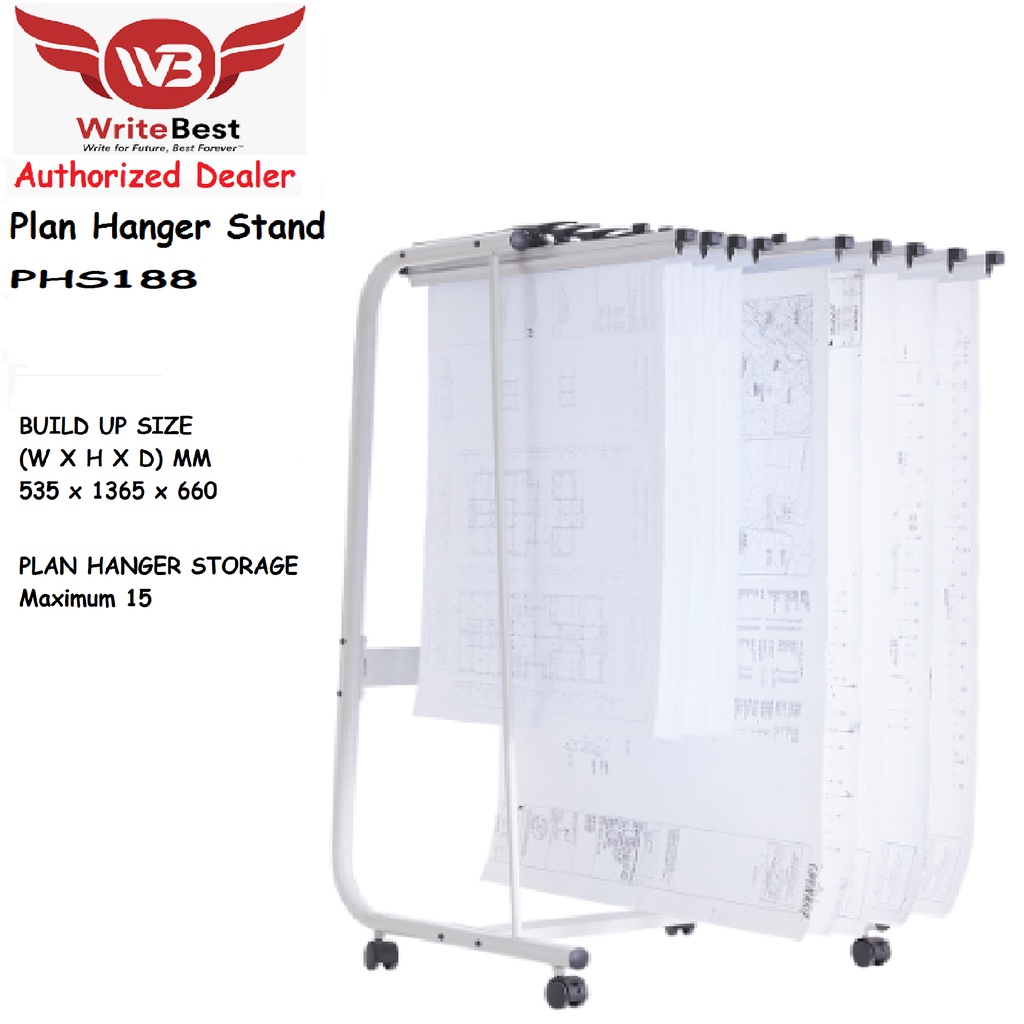 Writebest Plan Hanger Stand PHS188 Suitable for A1 & A0 Plan hanger ...