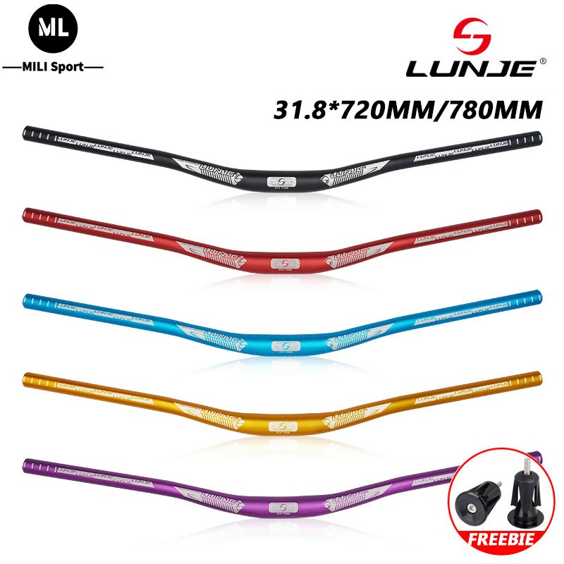 Manubrio MTB KORE OCD M35 20mm Rise 800mm Largo - Alluminio 7050-T6 Triple Butted (Nero/Rosso/Grigio)