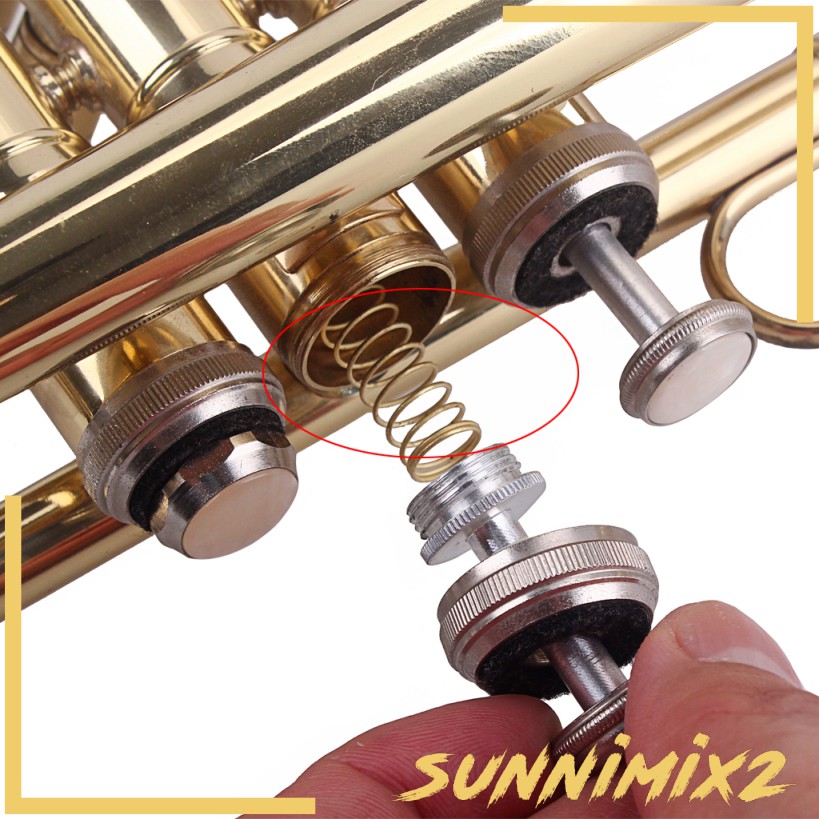 [SunnimixdeMY] 3Pcs Brass Metal Trumpet for Brass Instrument Repair
