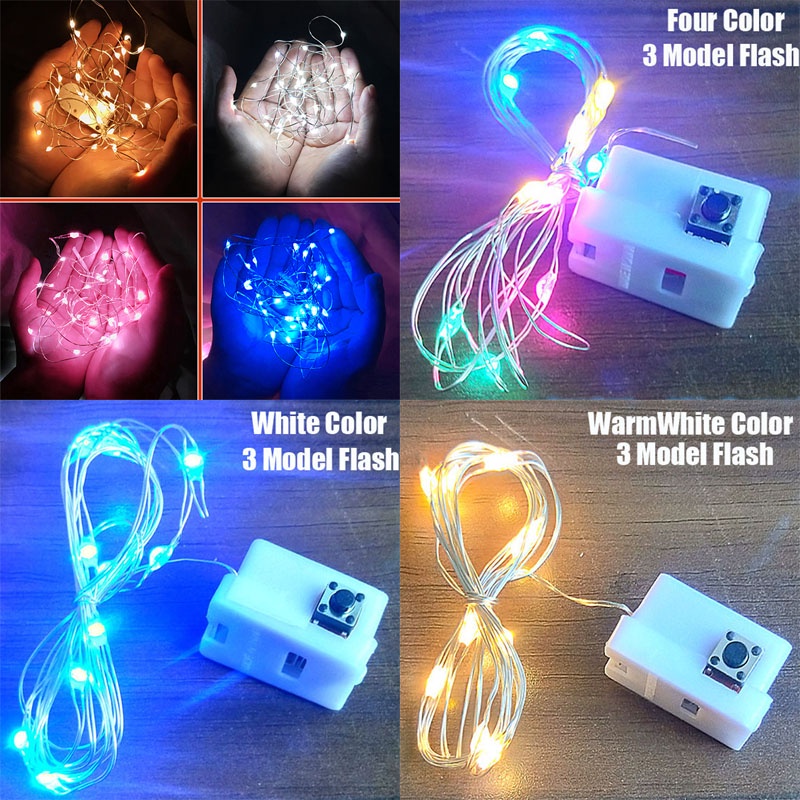 (Battery Included) Raya 10 LED Light String Fairy Lights 3 Modes Copper
