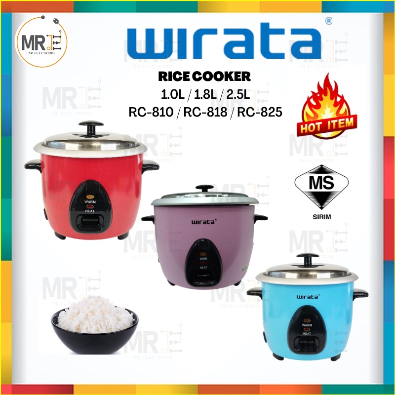 WIRATA RICE COOOKER WITH SIRIM APPROVED 1.0L / 1.8L / 2.5L [ RC-810 ...