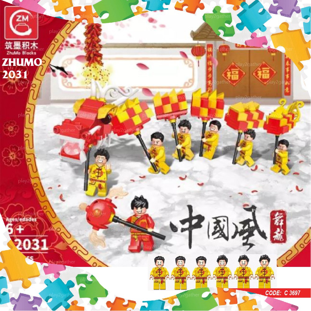 *Ready Stock* ZHUMO Blocks 12031 CNY Chinese New Year Chinese Dragon ...
