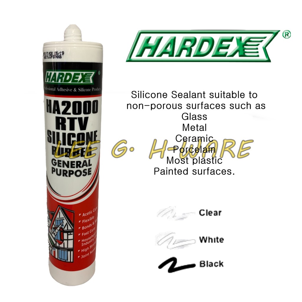HARDEX HA2000 RTV Silicone Rubber Sealant I Silicone Clear I White I