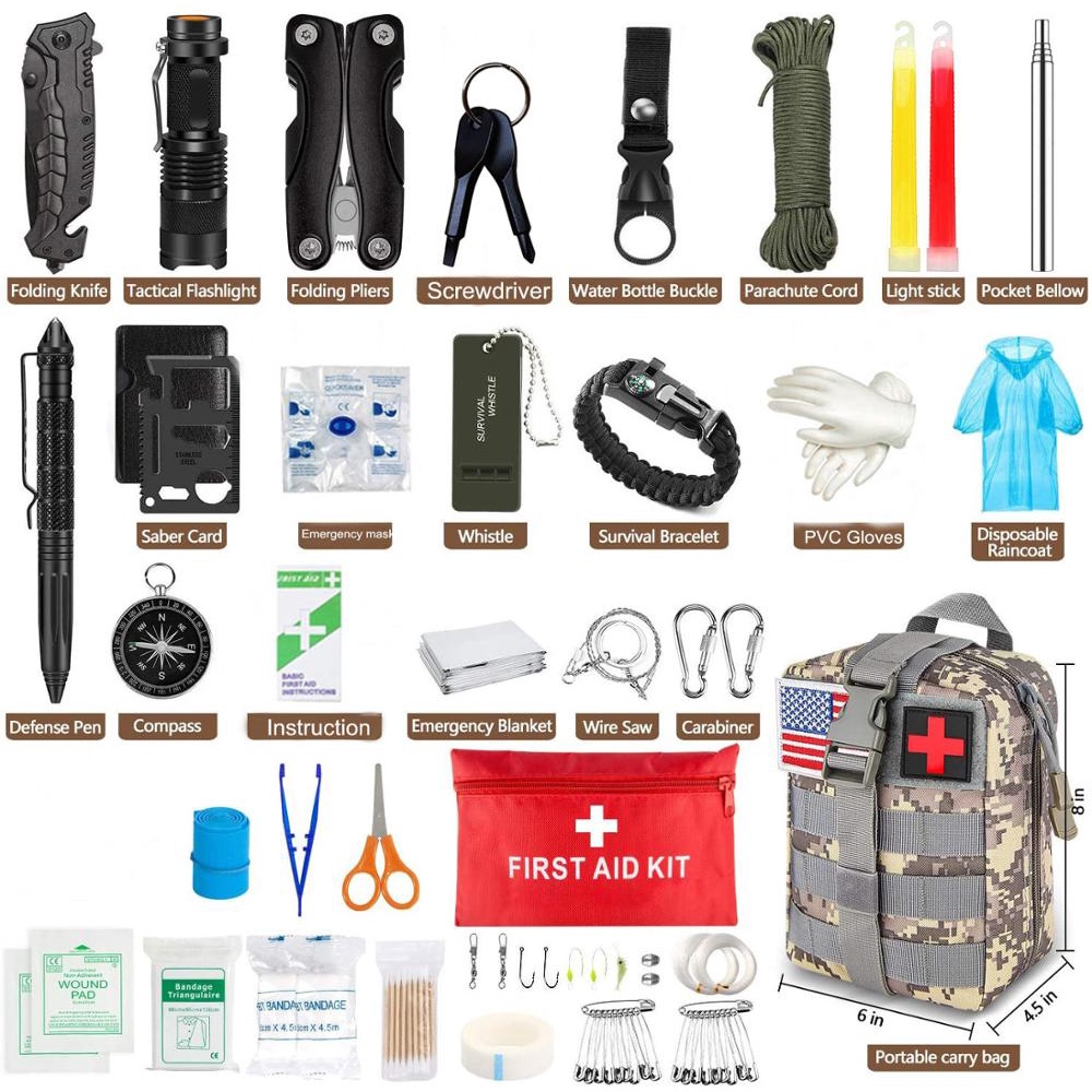 🇲🇾 Survival Kit Camping Equipment Emergency Bagpack Survival Kit