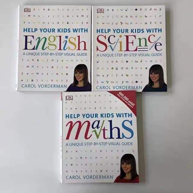 UK DK HELP YOUR KIDS WITH ENGLISH, MATHS , SCIENCE. 3 BOOKS