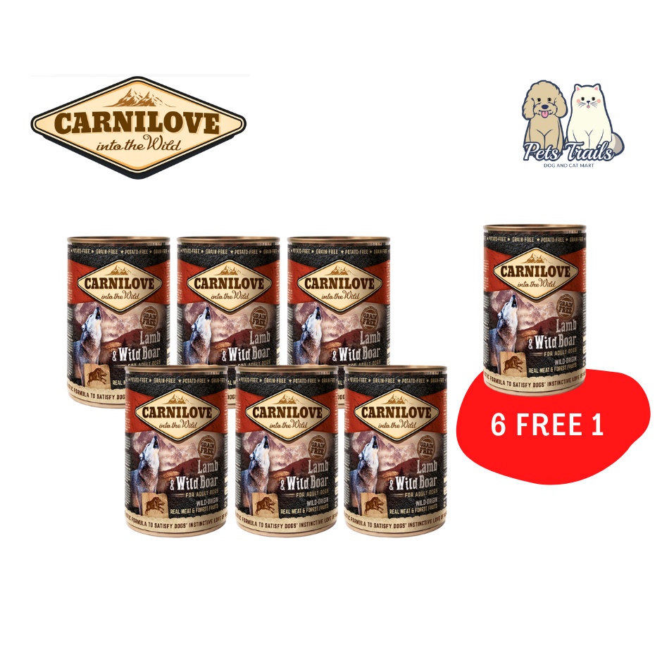 [Promo Set][6 FREE 1] Carnilove Dog Grain Free & Potato Free Wet Food