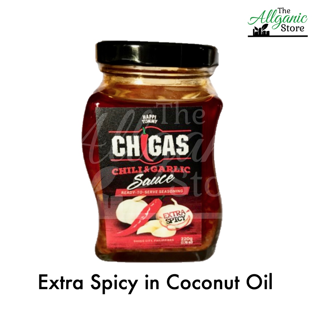 CHIGAS Chili Garlic Sauce (All New Variants!!! Coconut / Sesame /Olive Oil , with Dilis) 220g