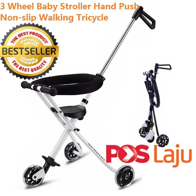 👉READY STOCK👉🇲🇾 3 Wheel Baby Stroller Hand Push Walking Tricycle ...
