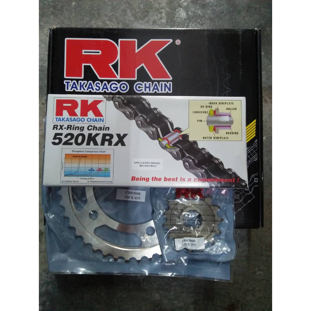 RK CHAIN SPROCKET SET HONDA CB500X / CBR500 Shopee Malaysia