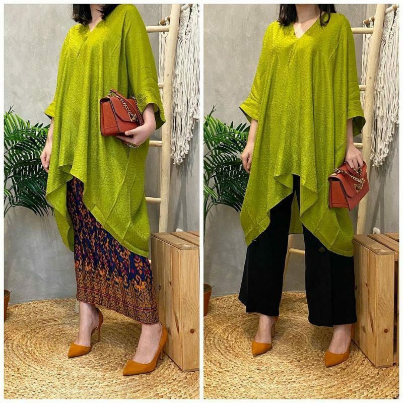 (ONE SET) SET KAFTAN TUNIC VISCOSE+KAIN PLEATED/PARIO🔥KAFTAN VIRAL 2022 ...