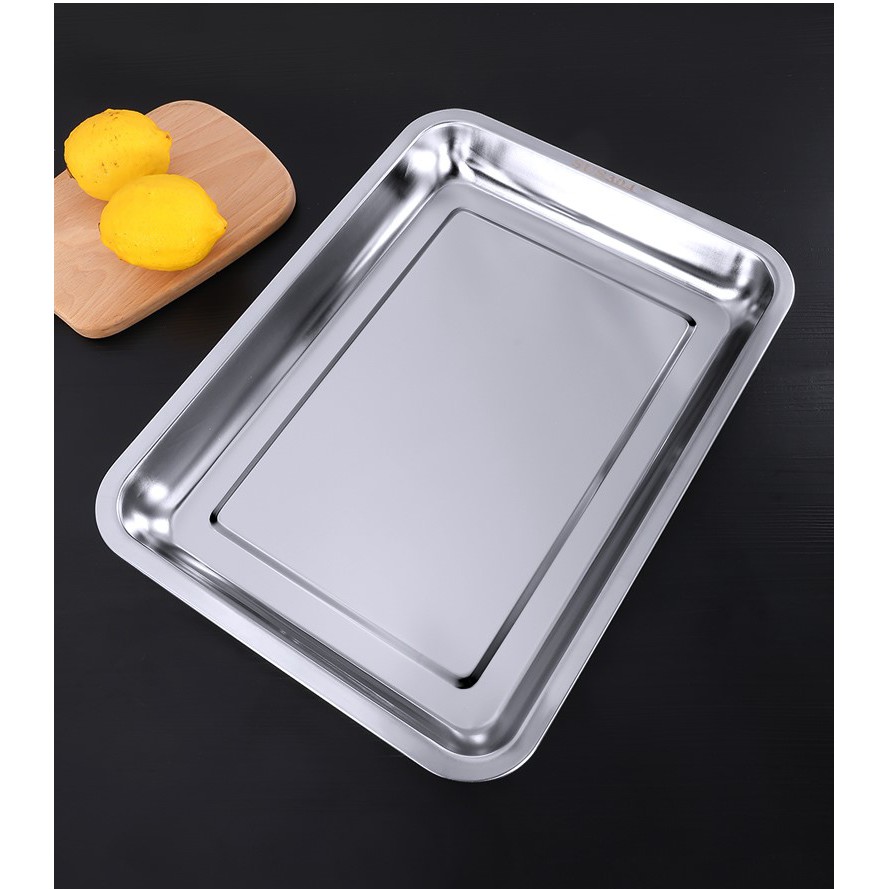 Stainless Steel Tray BBQ Tray Food Serving Tray | Shopee Malaysia