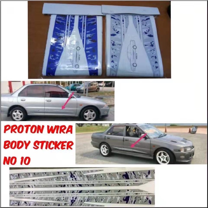 PROTON WIRA NO:6 / NO:9 & NO:10 / PROTON NO:6 / WAJA NO:2 ORIGINAL CAR BODY STICKER