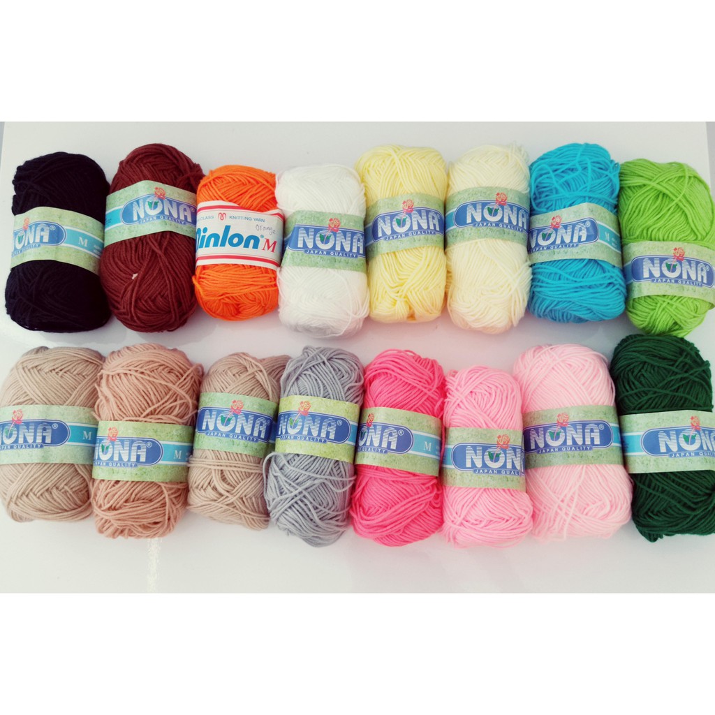 Benang Kait Nona/Minlon M 4ply Knitting Crochet Yarn (40g) | Shopee ...