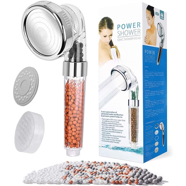 Negative Ion Shower Head Pressurized Water-Saving Handheld Shower Head ...