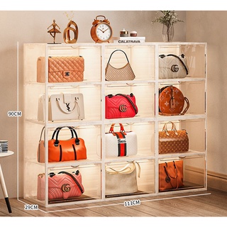 Bag storage cabinet household storage bedside hanging bag storage box  storage display storage rack for bags