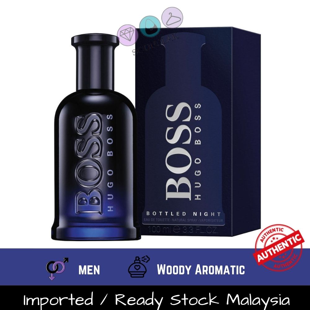 Authentic Perfume Hugo Boss Bottled Night EDT 100ml for men