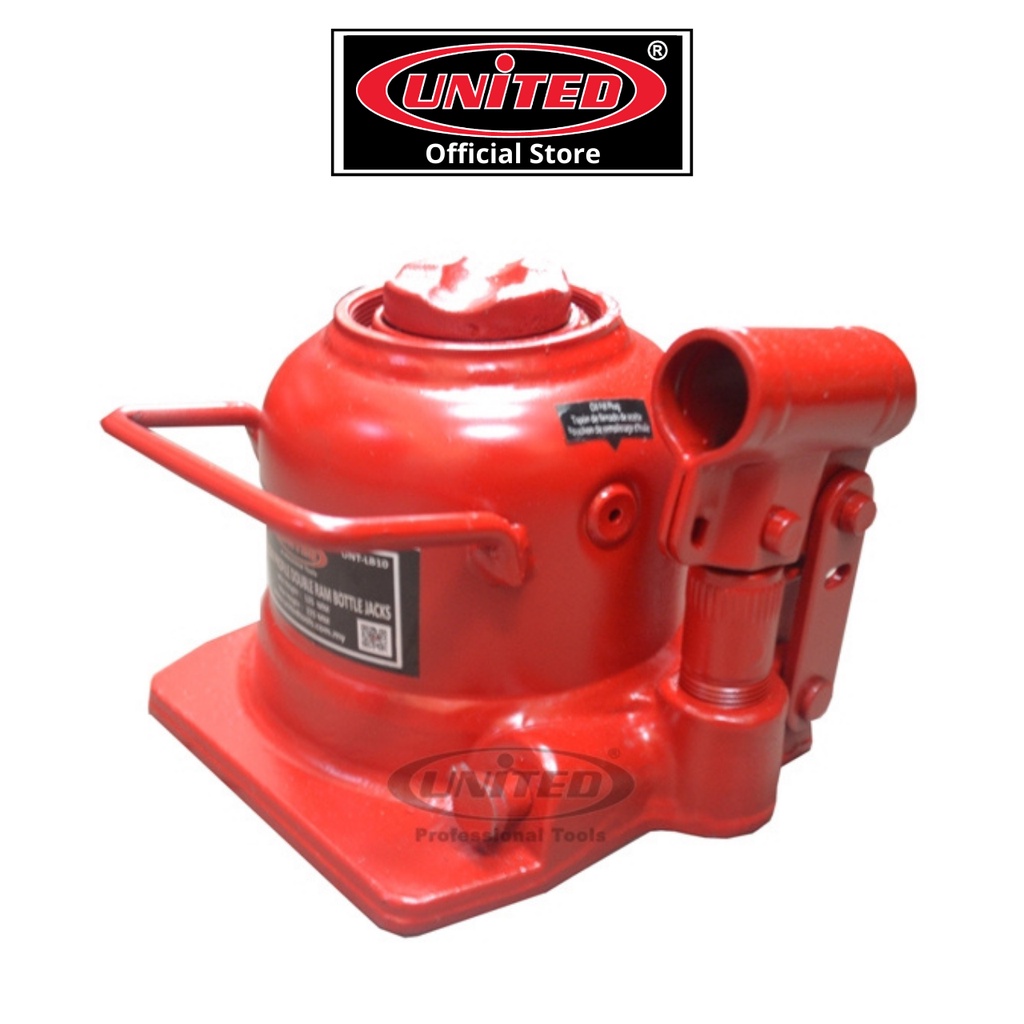 【UNITED】10 TON LOW PROFILE DOUBLE RAM BOTTLE JACK Shopee Malaysia