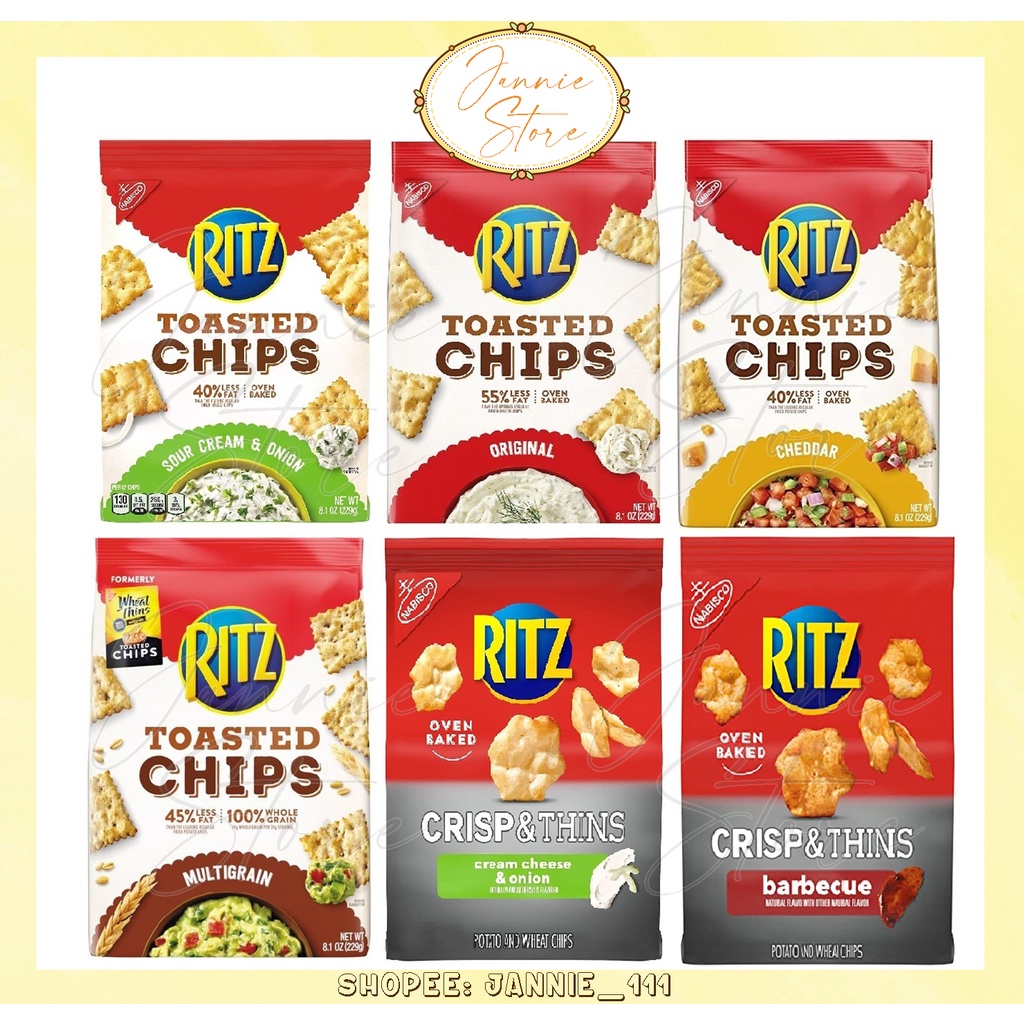 NABISCO RITZ Toasted Chips, Sour Cream & Onion, Cream Cheese, Cheddar