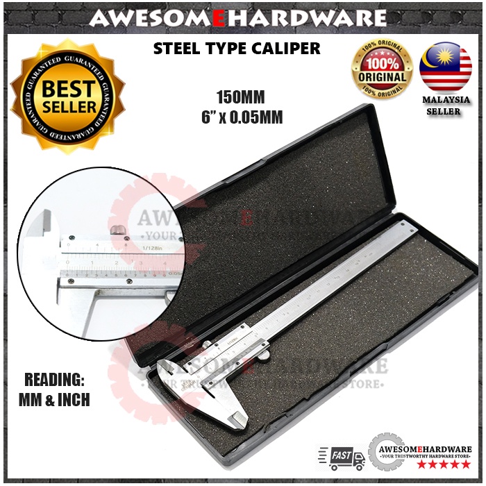 GERMANY 6" 150MM 0.05MM STAINLESS STEEL VERNIER CALIPER SUKAT KALIPER