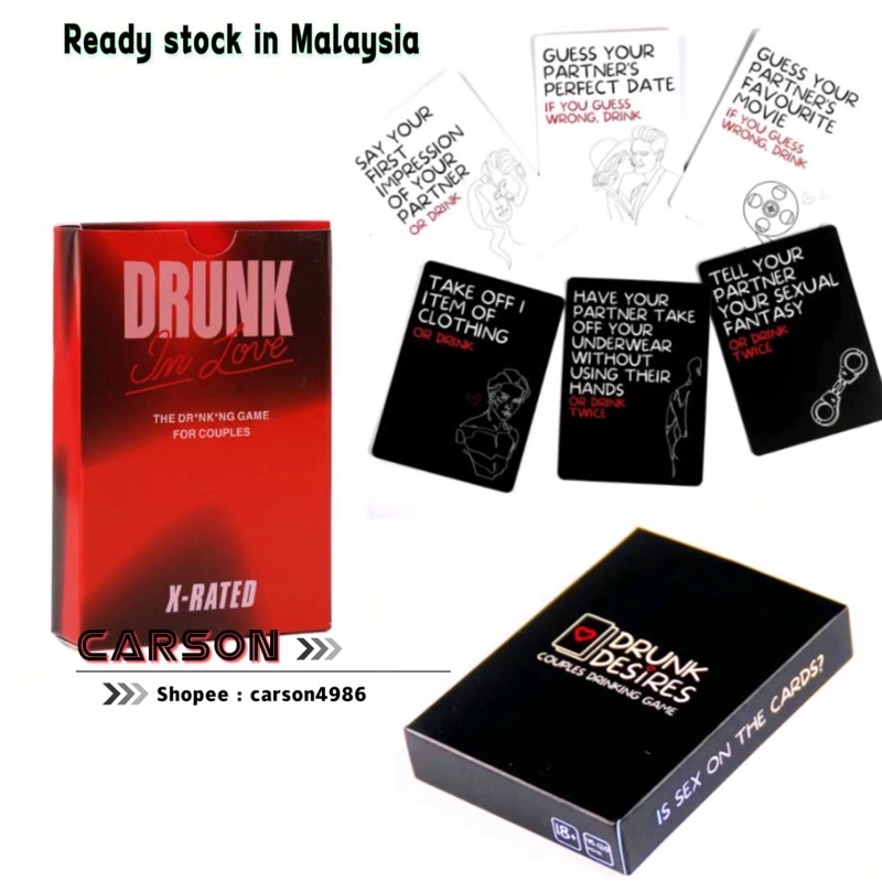 Drunk Desires drunk in love Couple Party Card Game | Shopee Malaysia