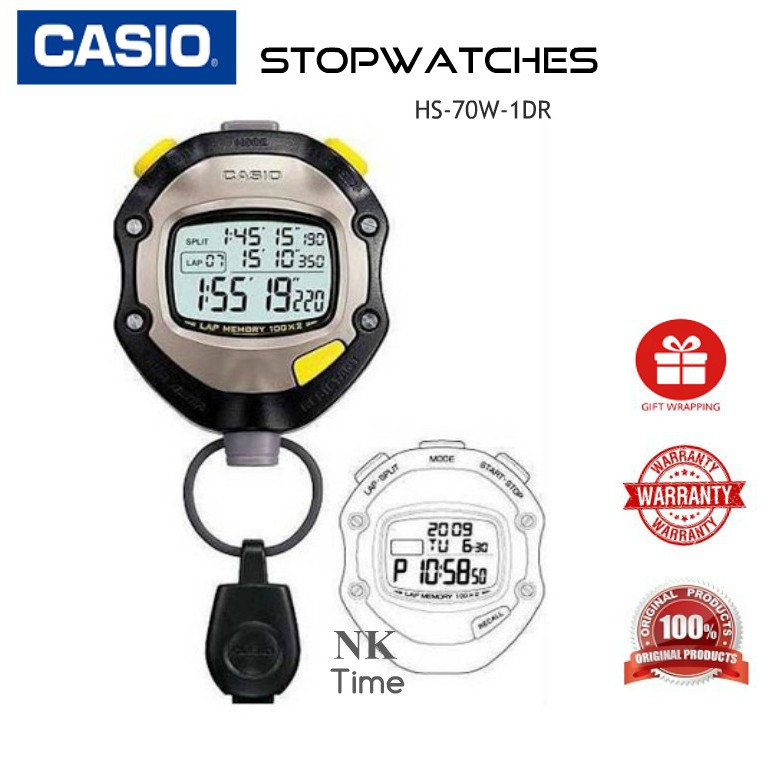 Casio HS70W1DF Digital Stopwatches Shopee Malaysia