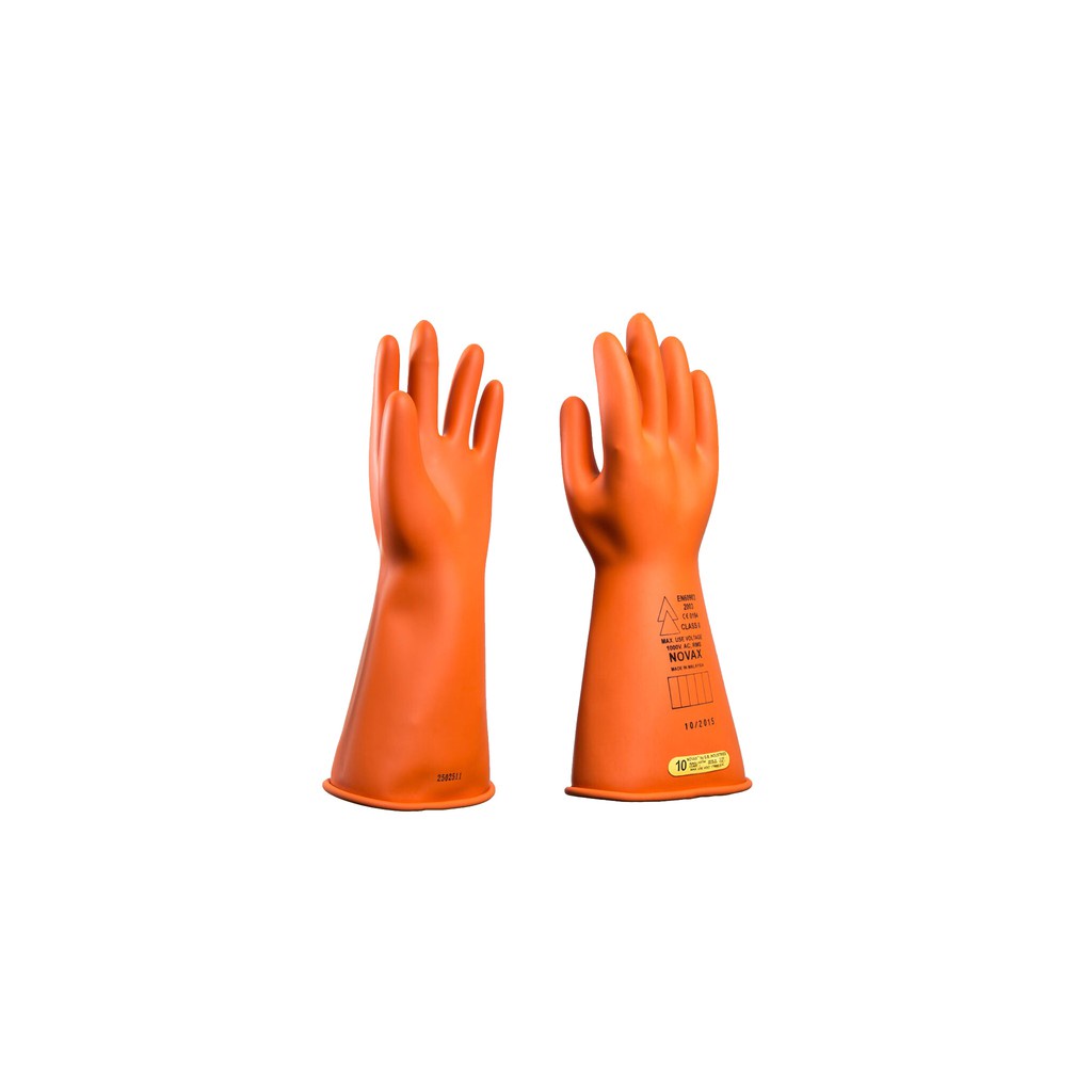 NOVAX RUBBER INSULATING GLOVE CLASS 00 4 (500V, 1kV, 7.5kV , 17kV, 26