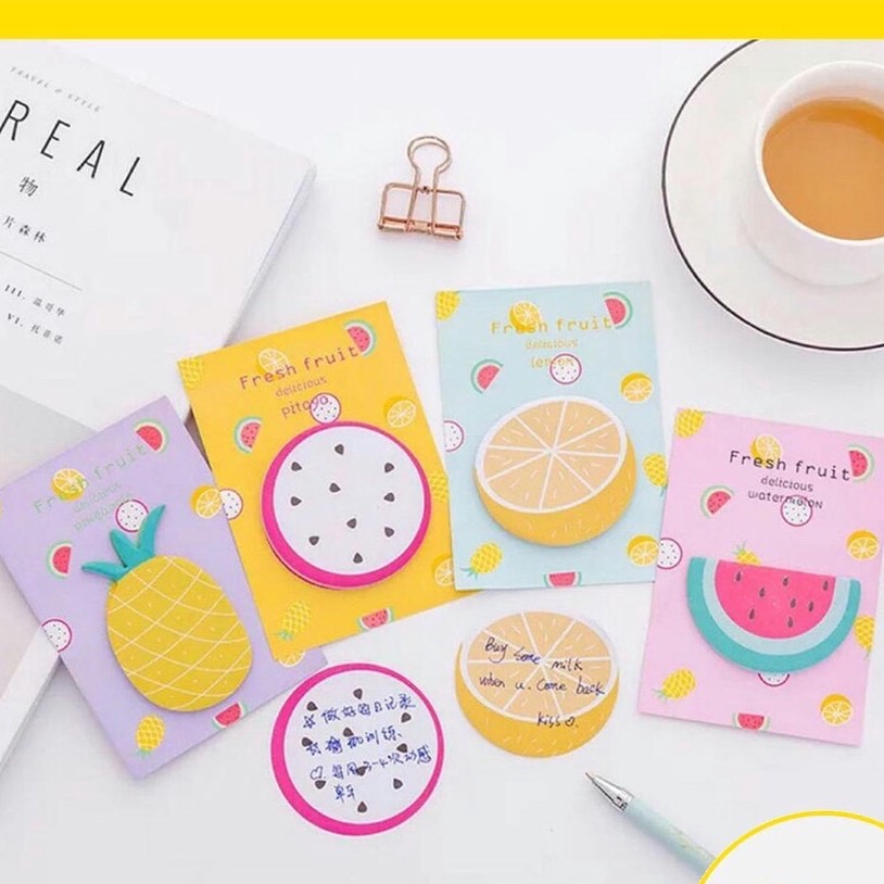 STICKY NOTES CUTE FRUIT / MEMO TO DO LIST NOTE / MEMO IT, STICK IT ...