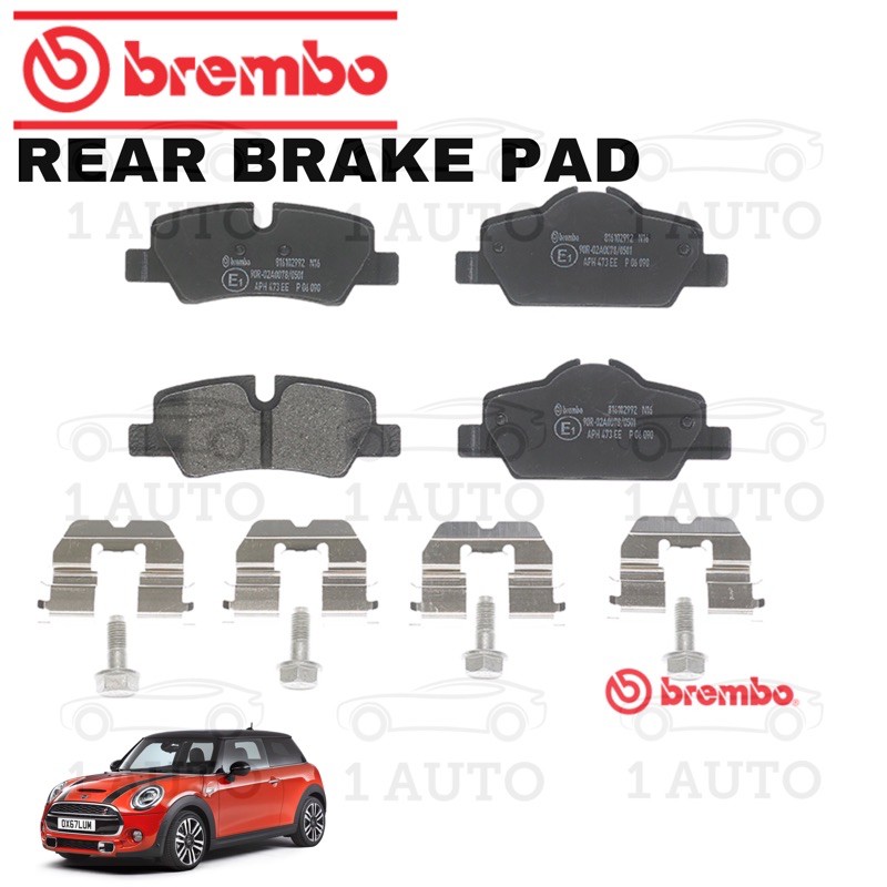 GENUINE BREMBO LOW MET / CERAMIC REAR BELAKANG BRAKE PAD MINI COOPER COOPER S F55 F56 1.5 2.0