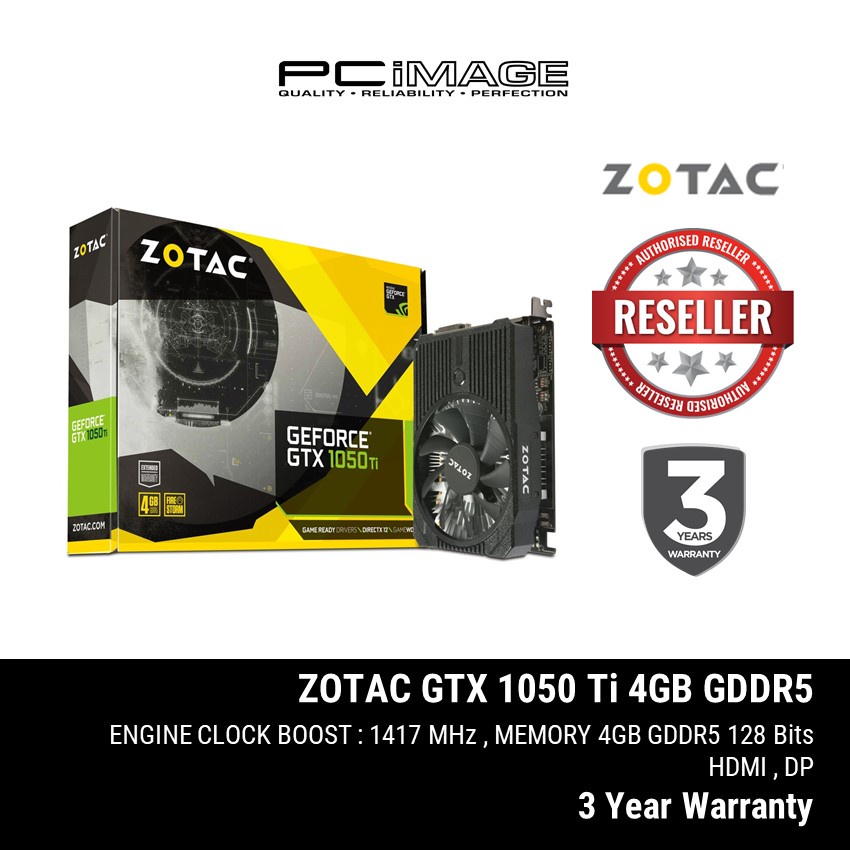 ZOTAC GTX 1050 TI MINI 4GB 128BIT GDDR5 GRAPHIC CARD Shopee Malaysia