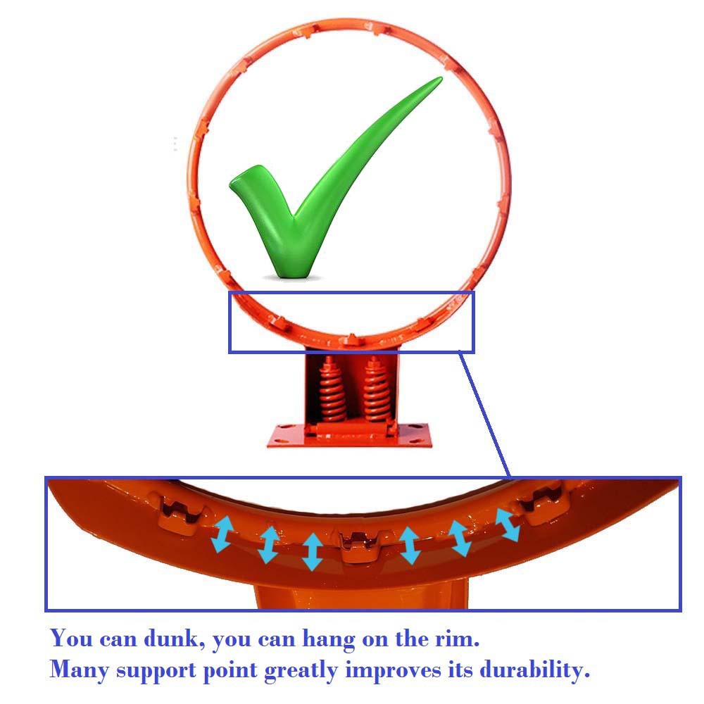 solid basketball rim with SPRING premium standard suitable for home and ...