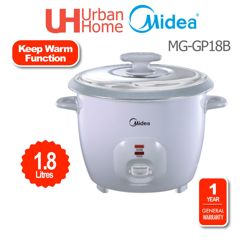 Midea Conventional Rice Cooker ( 1.8L / 0.6L ) MG-GP18B / MG-GP06B ...