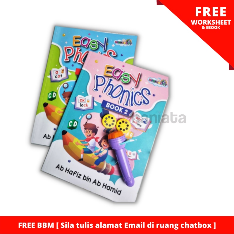 Easy Phonics English Book 1 & Book 2 English For Kids Preschool