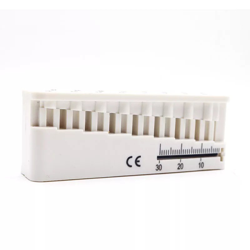 White Endo Measuring Block Endodontic File Holder Ruler Autoclavable