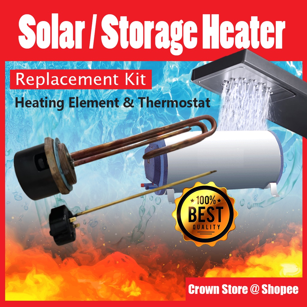 PECOL] Full Set Water Heater Storage Tank Spare Parts Replacement Set  (Thermostat + Heating Element) | Shopee Malaysia