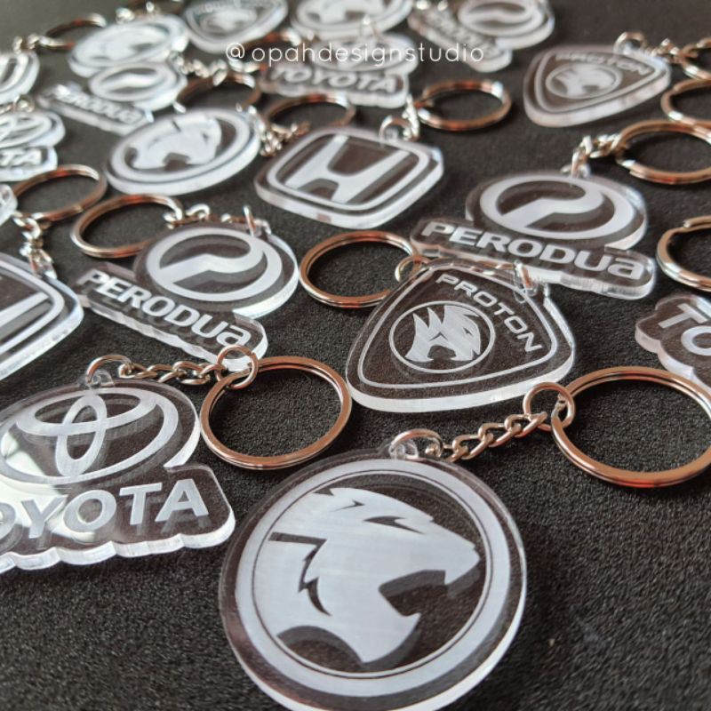Laser Engraving Car Logo Keychain /Keychain Logo Kereta / Proton
