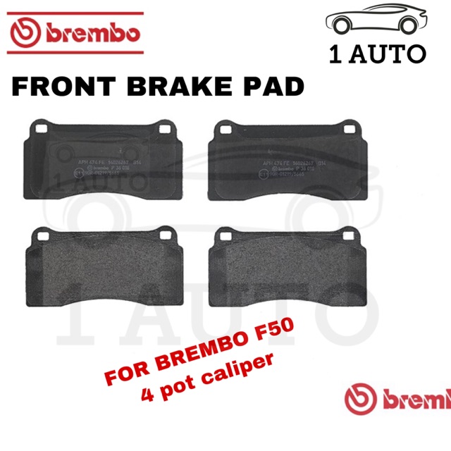 GENUINE BREMBO FRONT BRAKE PAD for BREMBO GT4 4 POT F50 4 pot CALIPER ...