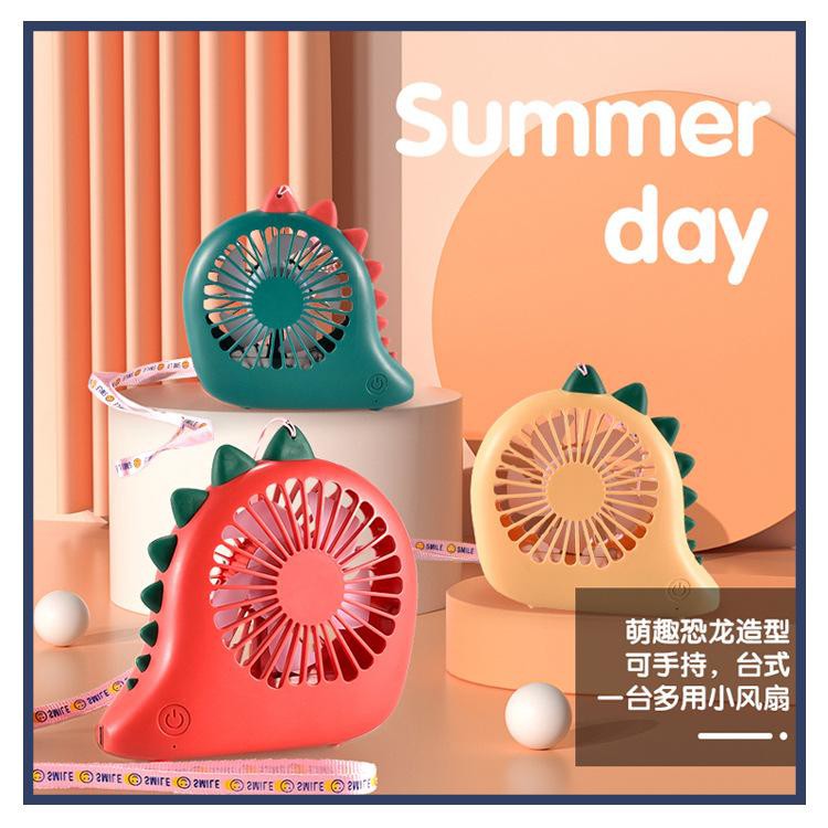 Cartoon Dinosaur Mini Pocket Fan Portable Cute Desktop Mini Fan ...