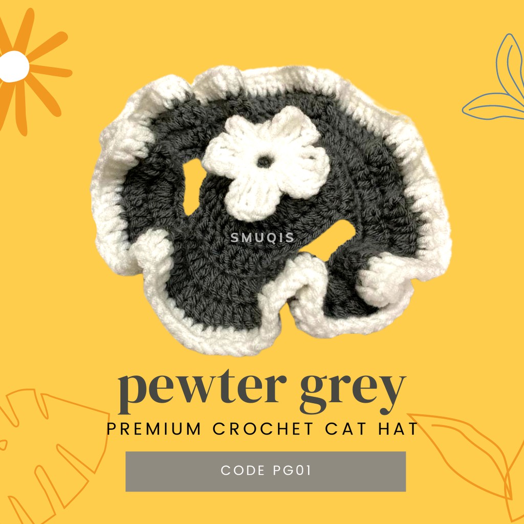 TOPI KUCING RAYA COMEL VOL.2 HANDMADE CROCHET CAT HAT PET ACCESSORIES ...