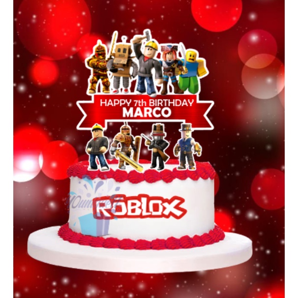 Roblox Boy Cake Topper (Customized Name and Age) | Shopee Malaysia