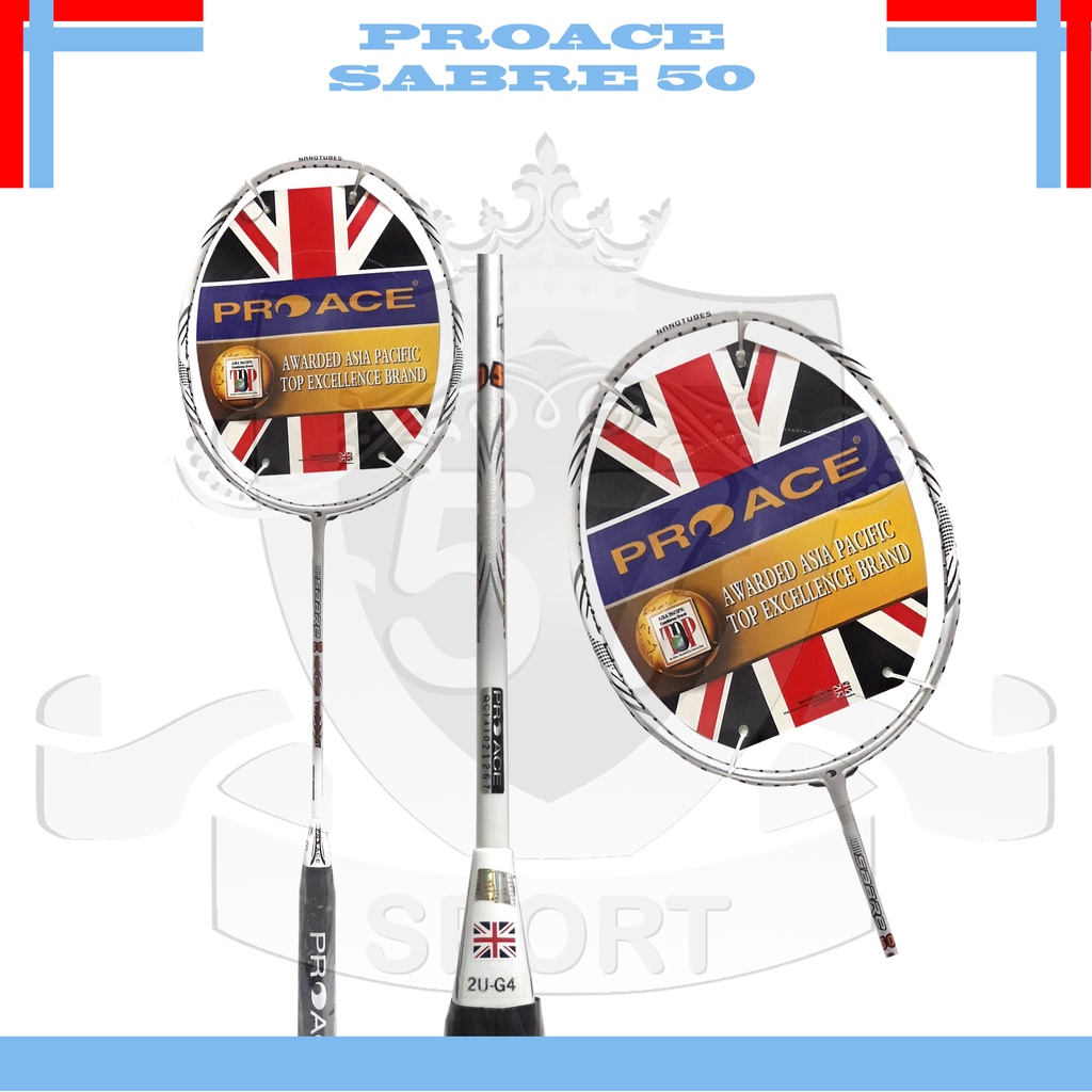 Original Pro Ace Sabre 50 Badminton Racket with Complete Bonus | Shopee ...